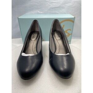 Lifestride Parigi Heeled Pumps, Navy, Women Size 8WW Item#851